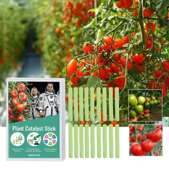 Hovmgk 18pcs Accelerator Growth Promoter, Plant Growth Sticks for Accelerating Fruit Ripening & Enhancing Micronutrient Uptake, Boost Crop Development & Yield in Shortened Growth Cycle