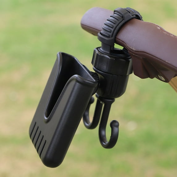 Hovmgk 2-in-1 Bracket Hook and Phone Holder for Baby Strollers, Removable Phone Stand with 360° Swivel & High Strength Hook, Practical Baby Stroller Accessories for Parents & On-the-Go Caregivers