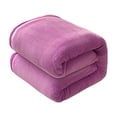thumbnail image 1 of Hovmgk 2025 Savings Super Soft Warm Solid Warm Fleece Blanket Throw Rug Sofa Bedding 70x100cm Gift Ideas, 1 of 5