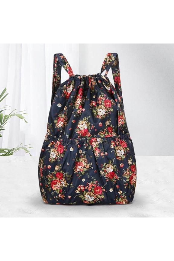 35L Foldable Drawstring Backpack, Dry-Wet Separation Gym Bag, Nylon Durable Rucksack, 45-Pound Load-Bearing Metal Zipper, Travel Sports Supplies, Fitness Enthusiasts, Vacationers, Daily Users
