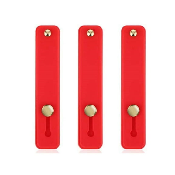 Hovmgk 3PCS Self-Adhesive Phone Case Finger Support Strap, Silicone Phone Grip Holder for Men & Women, Multi-Use Hand Strap for Video Watching, Jogging, Self-Timer & Phone Stand