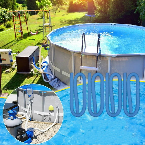 Hovmgk 4-Piece 1.25-Inch Pool Hose 39-Inch Long Accessory Pool Pump Replacement Hose Above Ground Pool Filter Pump Using 1 1/4 Diameter Hose Pool Supplies A