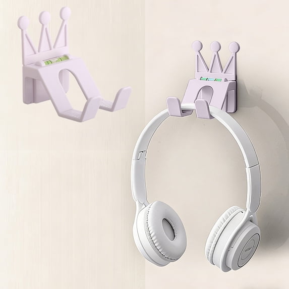 Hovmgk 5ml Gradienter Stand Game Controller Stand, Wall Mounted Headphones & Phone Storage Rack, No Drilling Required, Plastic, White/Yellow/Pink/Green, Space-Saving for Living Room & Game Room