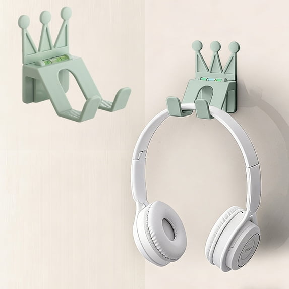 Hovmgk 5ml Gradienter Stand Game Controller Stand, Wall Mounted Headphones & Phone Storage Rack, No Drilling Required, Plastic, White/Yellow/Pink/Green, Space-Saving for Living Room & Game Room