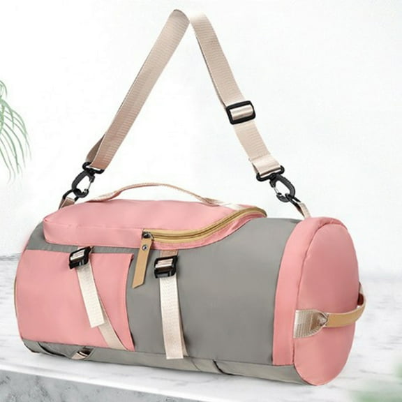 Hovmgk 7-Compartment Duffel Bag, Multi-Purpose Gym & Sports Bag with Dry-Wet Separation, Waterproof Travel Handbag for Yoga, Training & Outdoor Activities, Black, Green, Red