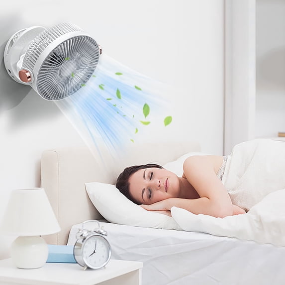 Hovmgk 8-Inch Clip Fan, USB Charging Adjustable Fan for Office, Dormitory & Bedroom, Strong Wind, Low Noise, 360° Rotation, Portable & Space-Saving Design for Bedside & Desktop Use
