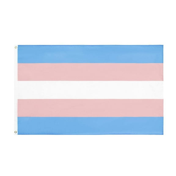 Hovmgk 90x150cm Transgender Pride Flag, Durable Polyester Gender Flag for LGBTQ+ Community, Colorful Symbol of Pride for Indoor/Outdoor Events, Inclusive Decoration for Home & Garden
