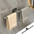 thumbnail image 1 of Hovmgk Aluminum Alloy Towel Rack, Adjustable Wall-Mounted Towel Bar for Bathroom & Kitchen, Brushed Gray Finish, Sturdy Storage Pole, Easy Installation, Durable Towel Holder, 1 of 7