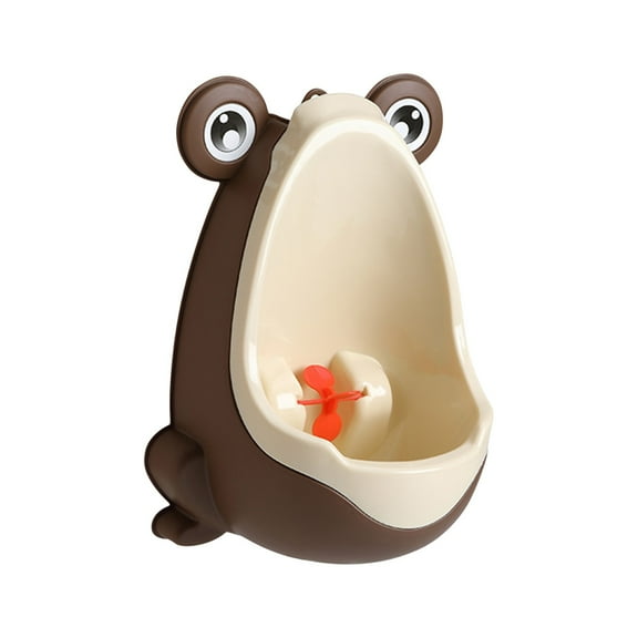 Hovmgk Baby Urinal for Boys, Cute Frog Shape Standing Training Urinal with Rotating Windmill, Strong Suction Cups, Easy to Clean PP Material, Fun & Practical Potty Training Tool