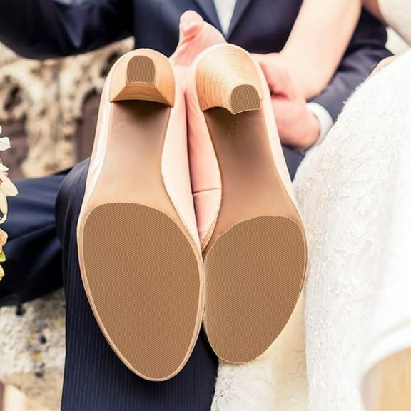 Hovmgk Back to School Supplies Rippled Sole Antis Slip Protective Tape Diamonds Pattern 2PCS Flexible And Snug Fits Sole Made Of PVC Material Comes With Adhesive Aid And Gloves Khaki