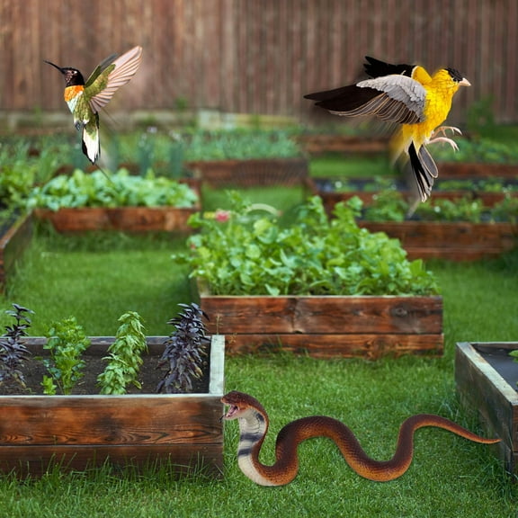 Hovmgk Back to School Supplies Super Realistic Rubber Snake Drives Away Birds Realistic TPR Fake Snake Suitable For Garden Cobras Rattlesnakes And Venomous Snakes Etc G