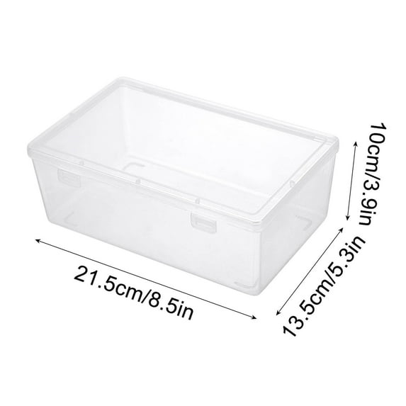 Hovmgk Book Storage Box 8.2×12.2 Inch, Clear Book Organizer, Transparent, Spacious, Sturdy – Ideal for Desks, Shelves, Suitable for Students, Book Lovers, Clear