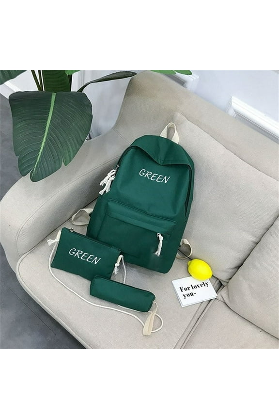 Canvas Bag Set 11.8×15.7 Inch, Multifunctional Tote Set, Large-Capacity, 4-Piece, Elegant – Perfect for Weddings, Travel, Great for Women, Office Workers, Green