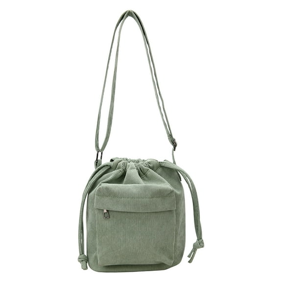 Hovmgk Canvas Shoulder Bag 9×7 Inch, Casual Storage Pouch, Water-Resistant, Spacious, Multi-Pocket – Ideal for Commutes, Trips, Suitable for Office Workers, Students, Green