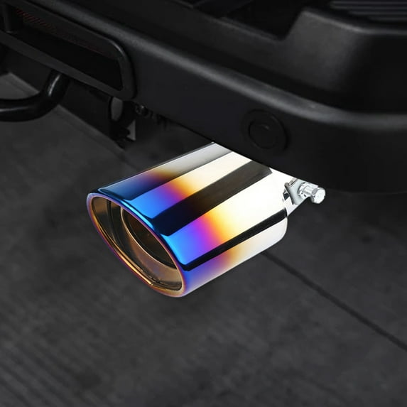 Hovmgk Car Accessories Car Modified Exhaust Pipe Outlet Universal Stainless Steel Exhaust Pipe Modified Tailpipe Cover Decoration Universal Tailpipe Exhaust Cover Blue