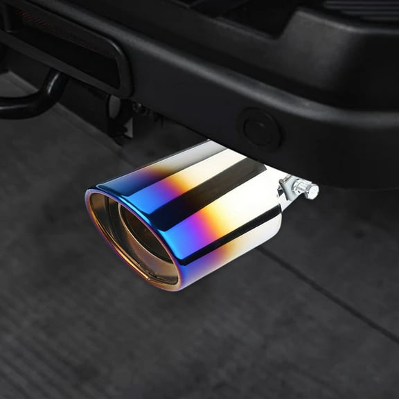 Hovmgk Car Accessories Car Modified Exhaust Pipe Outlet Universal Stainless Steel Exhaust Pipe Modified Tailpipe Cover Decoration Universal Tailpipe Exhaust Cover Blue
