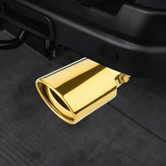 Hovmgk Car Accessories Car Modified Exhaust Pipe Outlet Universal Stainless Steel Exhaust Pipe Modified Tailpipe Cover Decoration Universal Tailpipe Exhaust Cover Gold