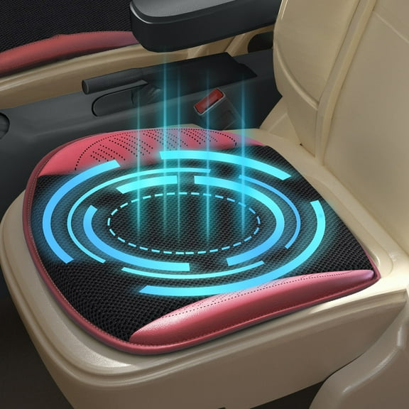 Hovmgk Car Ventilation Breathable Seat Cushion Experience Ultimate Comfort With Our Soft And Ventilated Car Seat Cushion Available For Office And Home Use Free Size Red