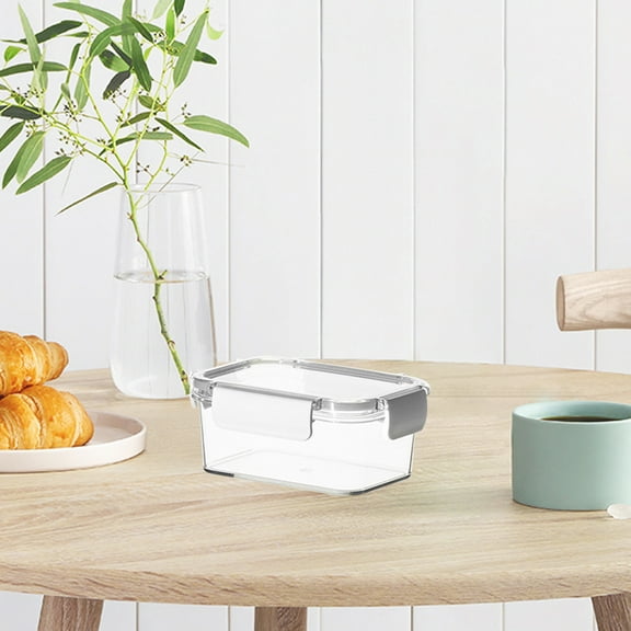 Hovmgk Cheese Dispenser Refrigerator Container, Flip Lid Spice Storage Box for Ginger, Garlic, and Fruit, Plastic Food Organizer with Transparent Lid, 14.5x10.5x6.4cm, White