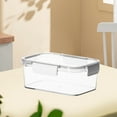 thumbnail image 1 of Hovmgk Cheese Dispenser Refrigerator Fruit Flip Lid Block Organizer, Ginger Garlic Spice Storage Container, Plastic Food Storage Box, Transparent, 19.4x13.8x7.5cm, White, for Kitchen Organization, 1 of 6