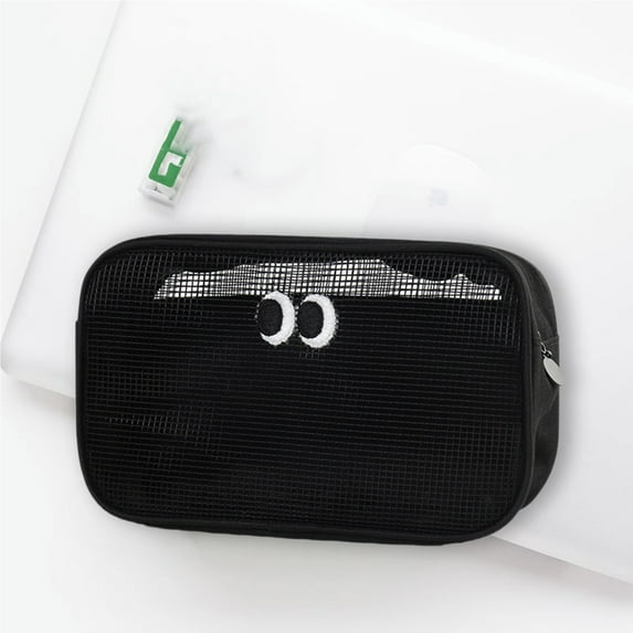 Hovmgk Compact Cosmetic Organizer Bag, Toiletry Storage for Travel, Large Capacity Mesh Storage Pouch for Cosmetics, Toiletries Organizer, Multi-Function Organizer for Toiletries & Travel Essentials