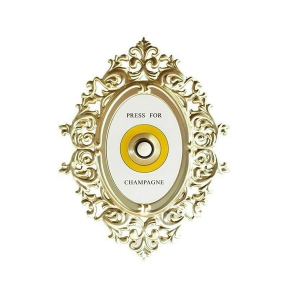 Hovmgk European Champagne Style Doorbell, Vintage Metal Doorbell with Unique Sound Feature, Elegant Decorative Doorbell for Home, Entryway & Hallway with Easy Installation