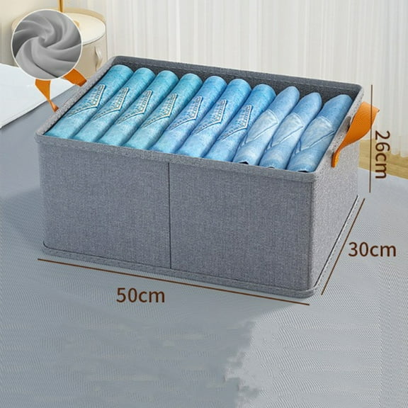 Hovmgk Fabric Storage Box 19.7×11.8 Inch, Drawer Organizer, Foldable, Environmentally Friendly, Large Capacity – Ideal for Closets, Bedrooms, Suitable for Homeowners, Parents