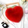 thumbnail image 1 of Hovmgk Fashion Heart Shaped Crossbody Bag, Cute Chain Shoulder Handbag with Zip Closure, Soft Faux Coin Purse for Women, Stylish and Practical Accessory, Red/Pink, Trendy Purse for Girls, 1 of 6