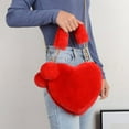 thumbnail image 1 of Hovmgk Fashion Heart Shaped Crossbody Bag, Cute Chain Shoulder Handbag with Zip Closure, Soft Faux Coin Purse for Women, Stylish and Practical Accessory, Red/Pink/White/Khaki, Trendy Gift for Teens, 1 of 6