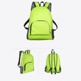 thumbnail image 1 of Hovmgk Foldable Backpack, Lightweight Travel Bag with Fluorescent Color, Waterproof School & Hiking Backpack with Reflective Stripes, Compact & Space-Saving, Green/Yellow, 1 of 3