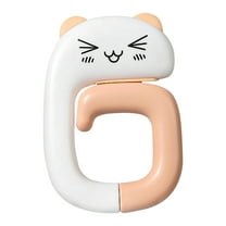 Hovmgk Foldable Bag Hook, Tableside Hanging Bag Hook for Office & Home, Removable Desk Side Bag Holder, Cute ABS Design with 10kg Load Capacity for Convenient & Fashionable Storage