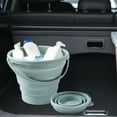 thumbnail image 1 of Hovmgk Foldable Portable Laundry Bucket, Space-Saving Outdoor Travel Bath Water Storage Container, Collapsible Lightweight Design for Home & Outdoor Use, Compact Blue Storage Bin, 1 of 7