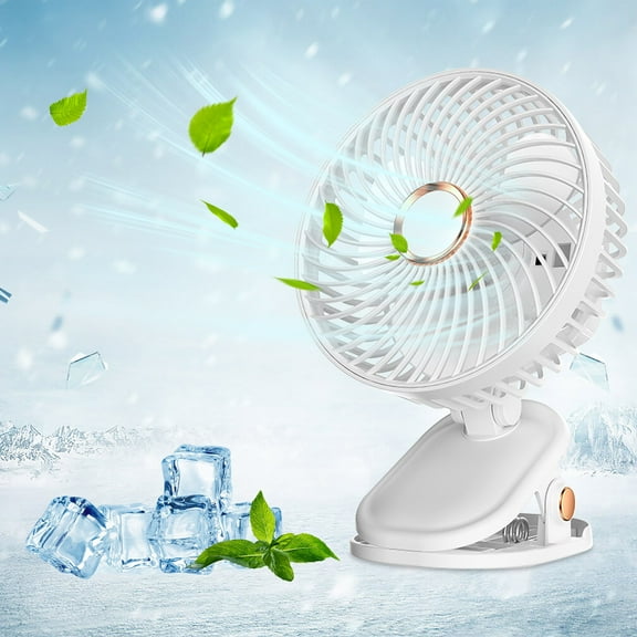 Hovmgk Folding Light Clip Fan, USB Charging Desktop Fan, Portable & Compact, 3-Speed Settings, Low-Noise Brushless Motor, Night Reading Mode with Built-in Light for Bedroom & Office Use