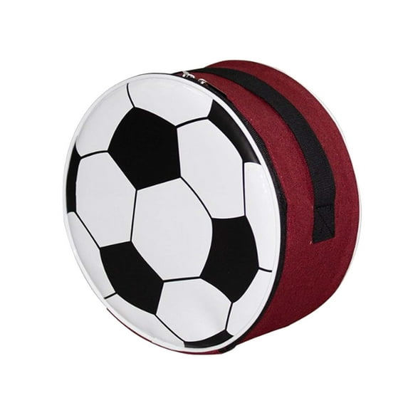 Hovmgk Football Insulation Lunch Bag, Portable Bento Bag for School & Office, Insulated Picnic Bag with Adjustable Strap, Large Capacity for Food, Snacks & Drinks, Black/Red