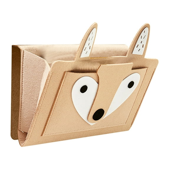 Hovmgk Forest Bedside Storage Caddy, Hanging Bedside Organizer with Large Pocket for Tablet Remote Phone Book, Soft Polyester Fabric, Multi-Pocket Space-Saving Slip-Under Mattress Caddy, Easy Install