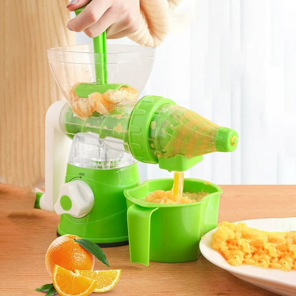 Hovmgk Hand Cranked Juicer, Manual Food Processor with Suction Cup Base, 90% Juice Extraction for Fresh Fruit, Portable Home Juicer, Easy to Clean, Perfect for Orange & Watermelon Juice