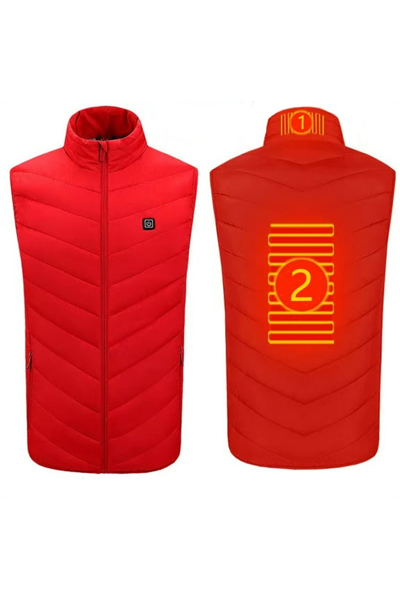 Heated Winter Jacket with Carbon Fiber Heating, USB Power Supply, Adjustable 3 Temperature Modes, Thermostatic Coat for Outdoor Comfort, Warmth for Winter Activities (L)