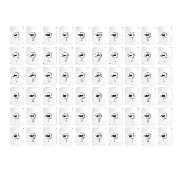 Hovmgk Heavy Duty Drill-Free Adhesive Hooks, Wall Hangers for Bathroom & Home, Self-Adhesive Hooks for Towels, Coats & Keys, Easy Installation, White/Silver/Black