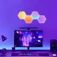 thumbnail image 1 of Hovmgk Hexagonal RGB Smart Control Lamp, Music Sync LED Light, Color Changing Wall Décor, Mood Lighting for Game Room, Bedroom & Living Room, Remote Control LED Light for Home, 1 of 7