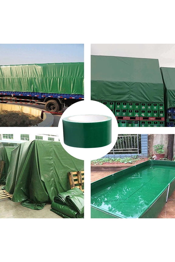 High Adhesive Tarpaulin Repair Tape, Strong PVC Leak Repair Tape for Truck, Fiberglass Cloth & Oilcloth Repair, Waterproof & Wear-Resistant Tarpaulin Fixing Solution, Easy to Use