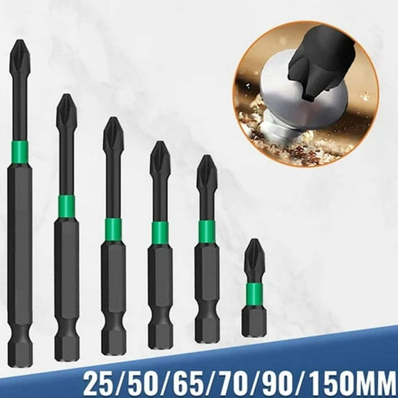 Hovmgk High Hardness Magnetic Screwdriver Bit Set, Precision Slip-Resistant Drill Driver Tools, Durable Alloy Steel with Anti-Slippage Teeth, Essential DIY Hand Tool Kit for Manual & Powered Use
