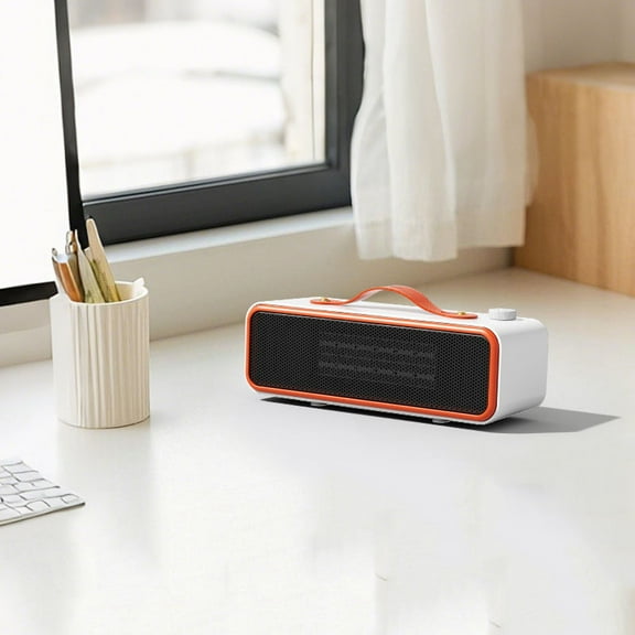Hovmgk Home Desktop Small Heater, Compact Ceramic Heater with Tip-Over & Overload Protection, Low Energy Consumption for Office, Bedroom, Desk & Personal Heating, Quiet Operation, Safe Use
