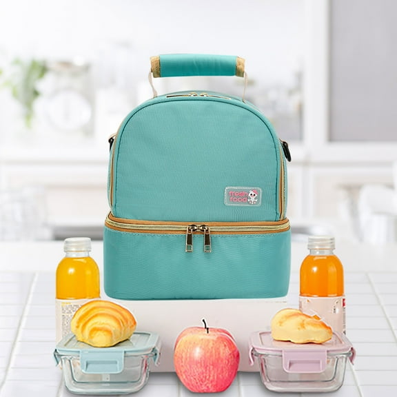 Hovmgk Insulation Milk Storage Backpack, Double-Layered Breast Milk Cooler Bag with Polymer Material, Fresh-keeping & Refrigerated Mommy Bag, Portable Backpack for Milk Bottles, Blue