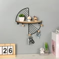 thumbnail image 1 of Hovmgk Iron Fan Shaped Storage Shelves, Gold Wall Hanging Decorative Hooks, Stylish Home Organization for Living Room, Bedroom, Study & Dining Room, Elegant Storage Solution, 1 of 6