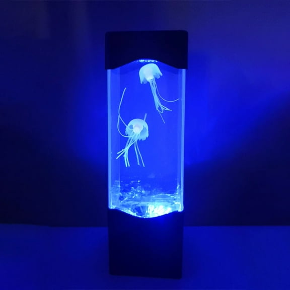 Hovmgk Jellyfish Lamp USB Powered or AAA Battery, Kids Night Light for Bedroom, LED Aquarium Lava Light, Color-Changing Jellyfish Lamp for Office, Desktop, Unique Décor & Relaxation Gift