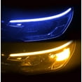 thumbnail image 1 of Hovmgk LED Daytime Running Lights, 2PC Flexible Guide Bar with Two-color Turn Signal, SMD 2835 LED for Car, Truck & Motorcycle, Waterproof Scanning Light Kit for Auto Accessories, 1 of 3