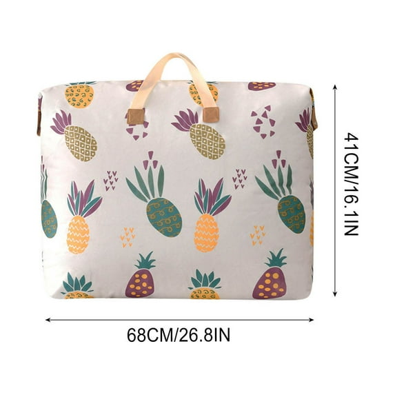 Hovmgk Large Capacity Storage Bag with Handle, Foldable Non-Woven Fabric Quilt & Blanket Organizer, Mothproof & Odor-Free Storage for Bedding, Pillows & Seasonal Clothes