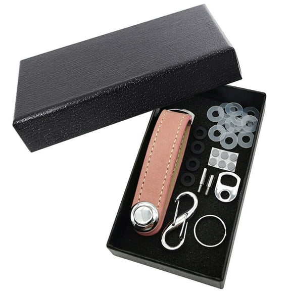 Hovmgk Leather Key Organizer, Compact Keyholder for Men & Women, Key Storage Bag for 2-7 Keys, Secure Locking Mechanism, Stylish Key Organizer for Home & Travel, Easy Key Management