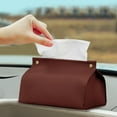thumbnail image 1 of Hovmgk Leather Tissue Box, Elegant Tissue Organizer for Bedroom & Living Room, Compact Pull-Out Design for Home or Office Use, Stylish & Durable Leather Tissue Holder, 1 of 6