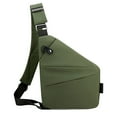 thumbnail image 1 of Hovmgk Men's Chest Bag 9×12.5 Inch, Nylon Crossbody Pouch, Casual, Spacious, Durable – Perfect for Outings, Daily Use, Suitable for Men, Travelers, Army Green, 1 of 4